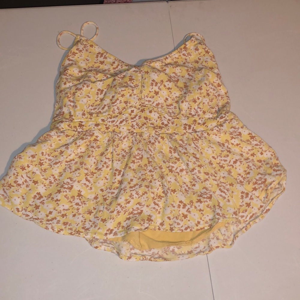 yellow cropped top